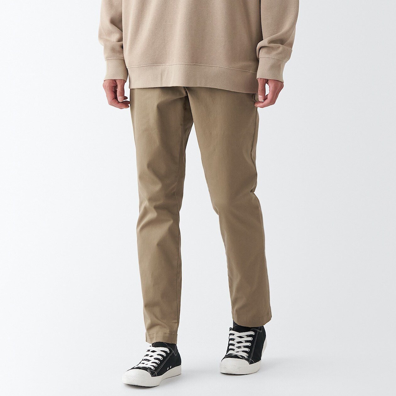 Shop Stretch Chino Slim Inseam , L 76 cm online | Muji Qatar